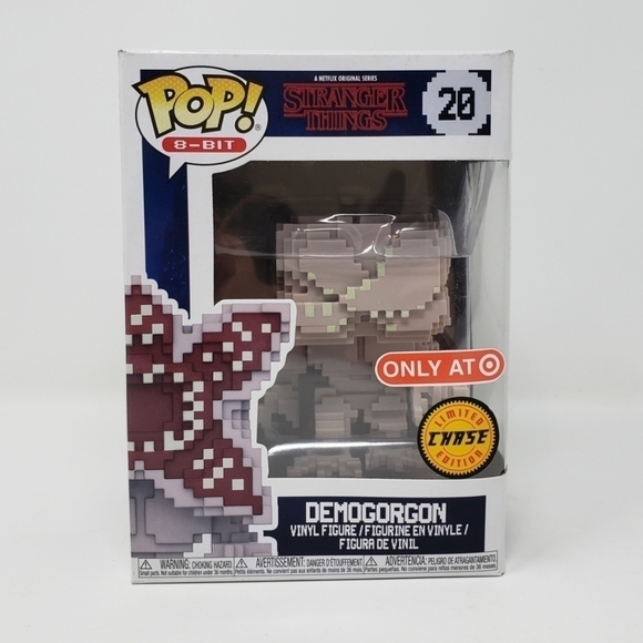 FUNKO POP 8 Bit Stranger Things #20 Demogorgon Chase Limited Edition Exclusive - Picture 1 of 9